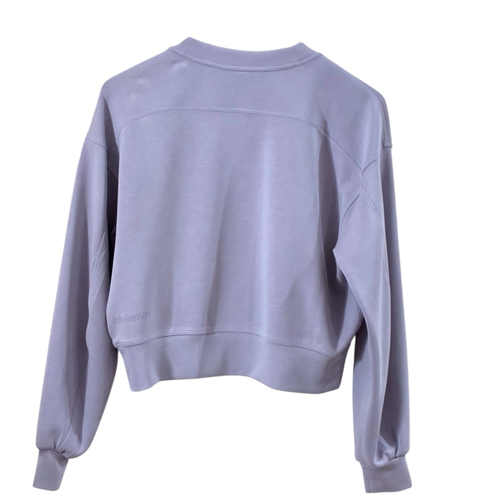 lululemon Perfectly Oversized Cropped Lavender Crew Neck Top Size: Small - Picture 4 of 8